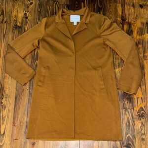 Carolina Belle Vicuna Brown Trench Coat Sleek Modern Style with Hidden Clasps